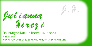 julianna hirczi business card